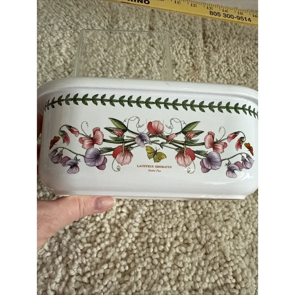 Portmarion Botanic Gardens Square Casserole Dish 7 In X 7 In Sweet Pea Pattern